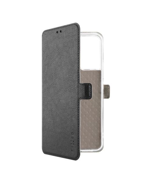 Tenké pouzdro typu kniha FIXED Topic pro TCL 40 SE, černé