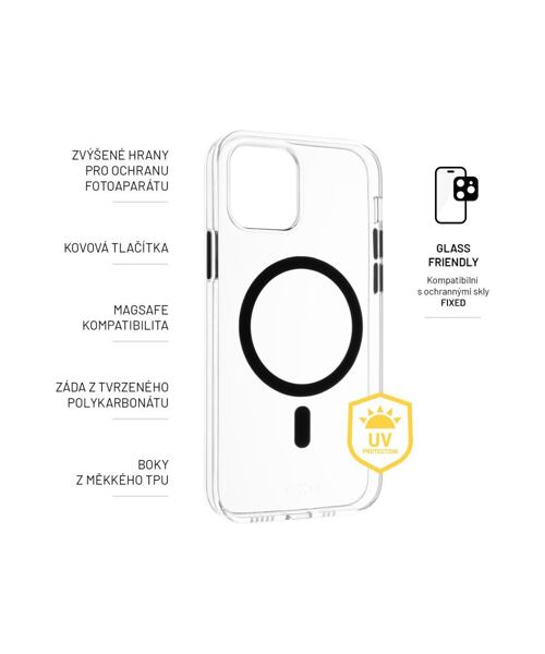 Zadní kryt FIXED MagPurity s podporou Magsafe pro Apple iPhone 15 Plus, čirý