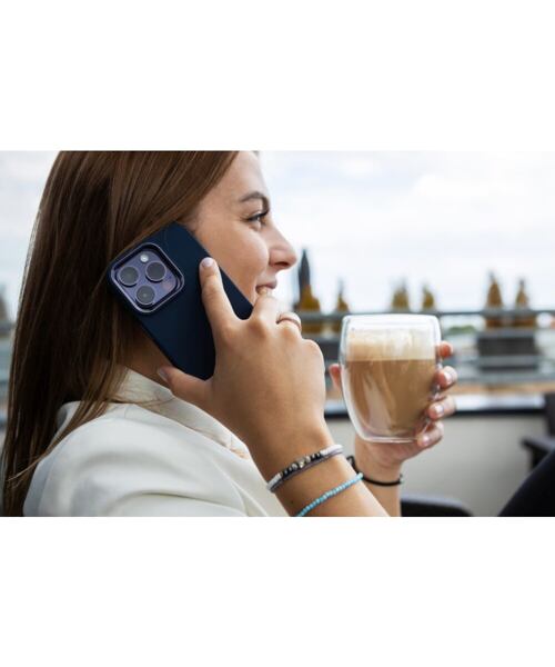 Zadní kryt FIXED MagFlow s podporou MagSafe pro Apple iPhone 15, modrý