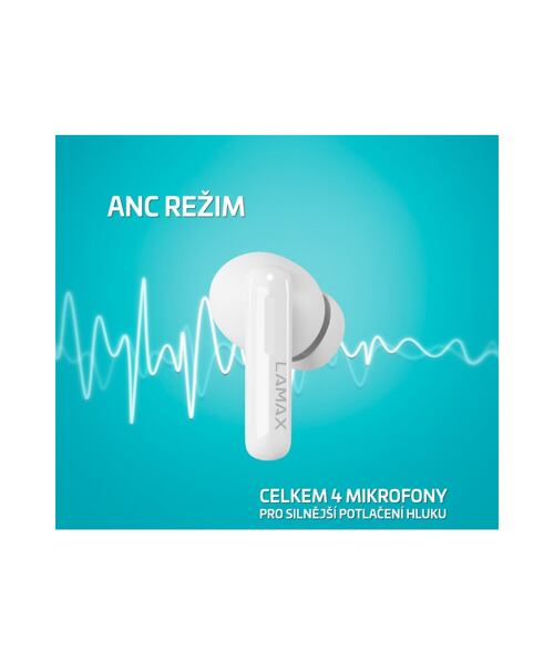 LAMAX Clips1 Plus - špuntová sluchátka - bílé