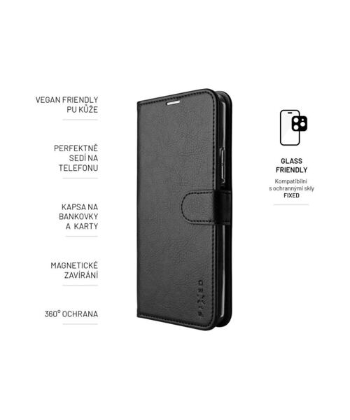 Pouzdro typu kniha FIXED Opus pro Samsung Galaxy S23 FE, černé