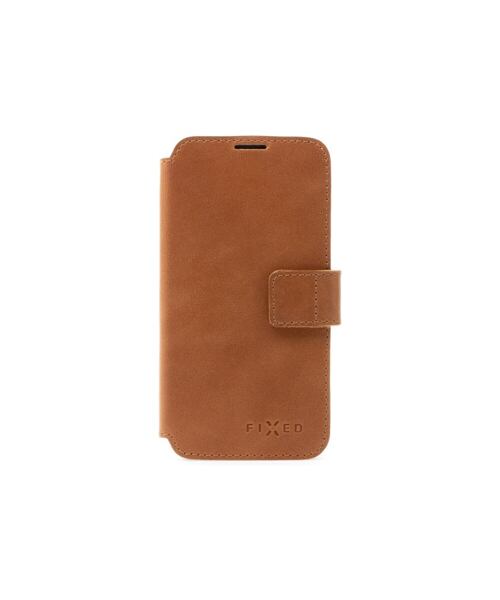 Kožené pouzdro typu kniha FIXED ProFit pro Samsung Galaxy A35 5G, hnědé