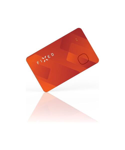 Smart tracker FIXED Tag Card s podporou Find My, bezdrátové nabíjení, oranžový