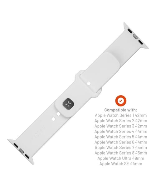 Set silikonových řemínků FIXED Silicone Sporty Strap pro Apple Watch 42/44/45/46mm, bílý