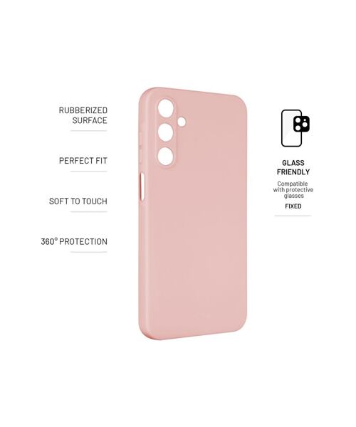 Zadní pogumovaný kryt FIXED Story pro Samsung Galaxy A25 5G, růžový