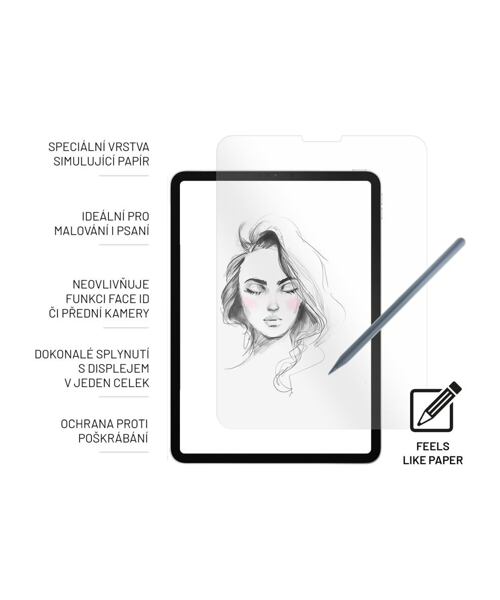 Ochranné tvrzené sklo FIXED PaperGlass Screen Protector pro Apple iPad Pro 11" (2024)/M5 (2025), čir
