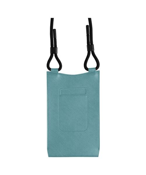 Taštička přes rameno s kapsou FIXED Verona s černou šňůrkou pro mobilní telefony do 7", světle tyrky