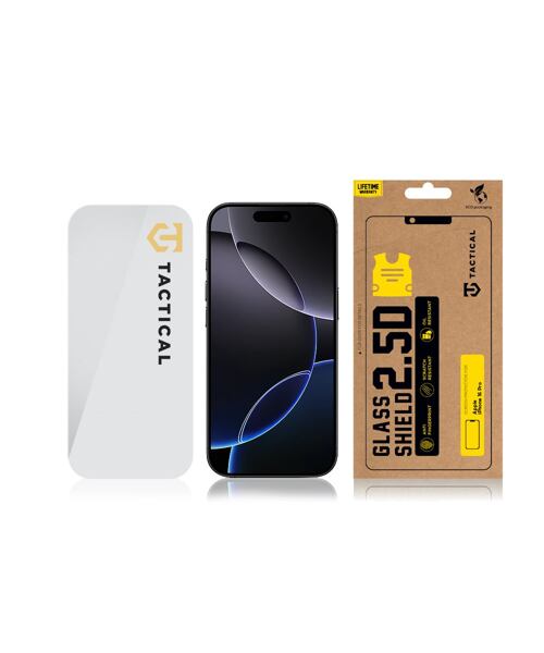 Tactical Glass Shield 2.5D sklo pro Apple iPhone 16 Pro/17 Clear