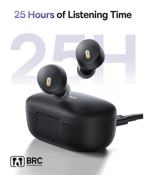 Baseus Bowie E18 Bezdrátová Sluchátka Cosmic Black