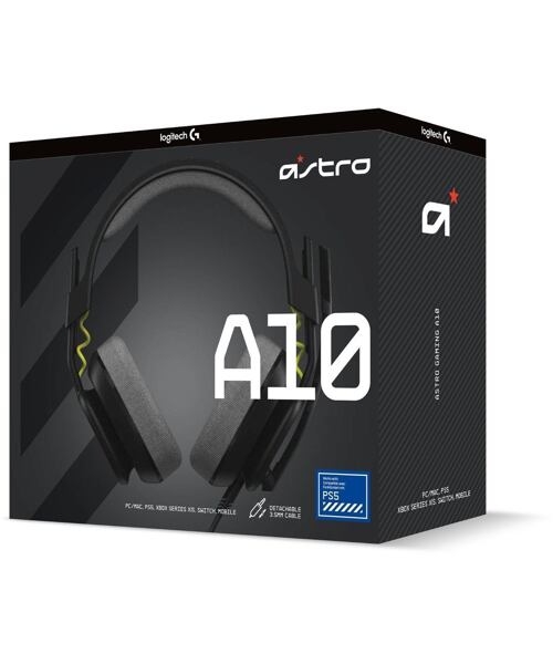 Logitech G Astro A10, drátová náhlavní sluchátka, černá/šedá, PS