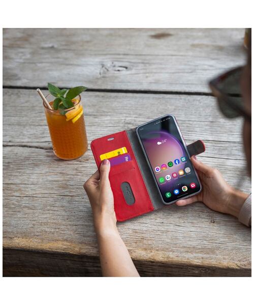 Pouzdro typu kniha FIXED Opus pro Apple iPhone 16, červené