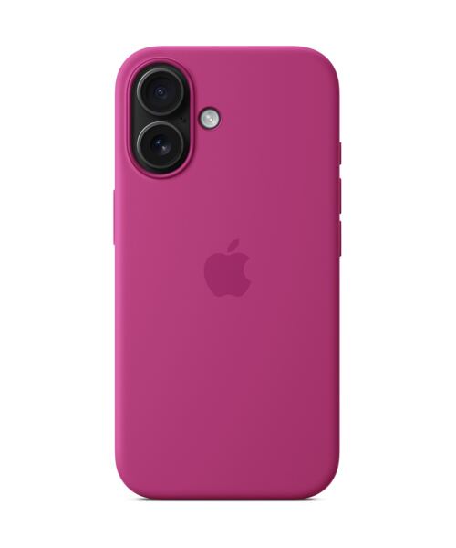 APPLE iPhone 16 Silicone Case with MS - Fuchsia