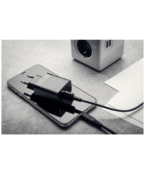 Síťová nabíječka FIXED s 2xUSB výstupem, 17W Smart Rapid Charge, černá