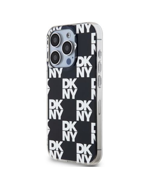 DKNY PC/TPU Checkered Pattern Zadní Kryt pro iPhone 15 Pro Black