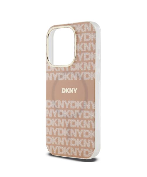 DKNY PC/TPU Repeat Pattern Tonal Stripe Magsafe Zadní Kryt pro iPhone 14 Pro Pink