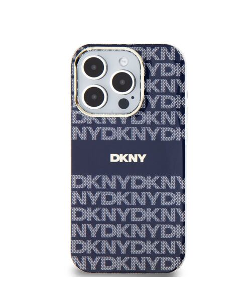 DKNY PC/TPU Repeat Pattern Tonal Stripe Magsafe Zadní Kryt pro iPhone 13 Pro Blue