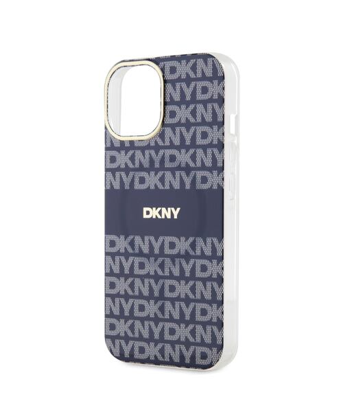 DKNY PC/TPU Repeat Pattern Tonal Stripe Magsafe Zadní Kryt pro iPhone 15 Blue