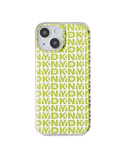 DKNY PC/TPU Repeat Pattern Zadní Kryt pro iPhone 15 Yellow