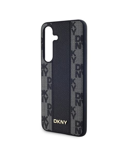 DKNY PU Leather Checkered Pattern Magsafe Zadní Kryt pro Samsung Galaxy S24+ Black