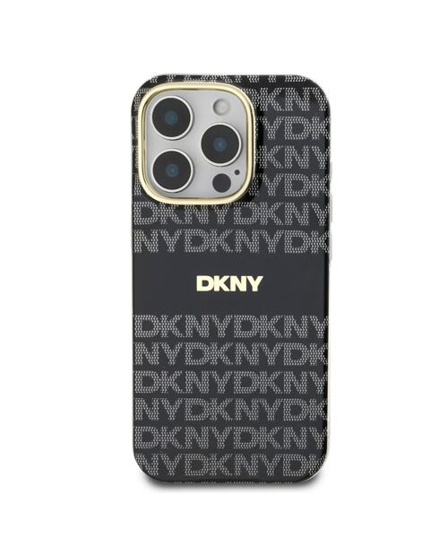 DKNY PC/TPU Repeat Pattern Tonal Stripe Magsafe Zadní Kryt pro iPhone 16 Pro Max Black