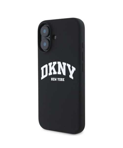 DKNY Liquid Silicone Arch Logo MagSafe Zadní Kryt pro iPhone 16 Plus Black