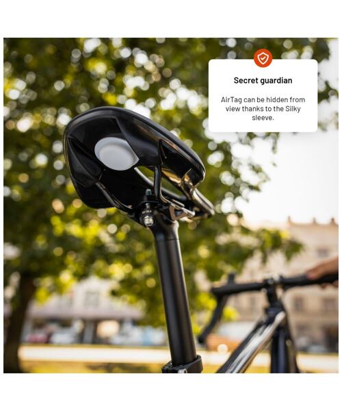 Silikonové nalepovací pouzdro FIXED Silky Sticker pro Apple AirTag, double pack, bílé