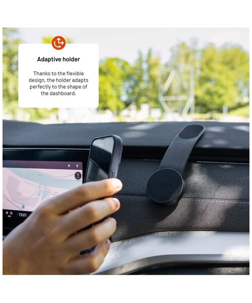 Flexibilní držák FIXED MagFloppy kompatibilní s MagSafe a uchycením na suchý zip, černý