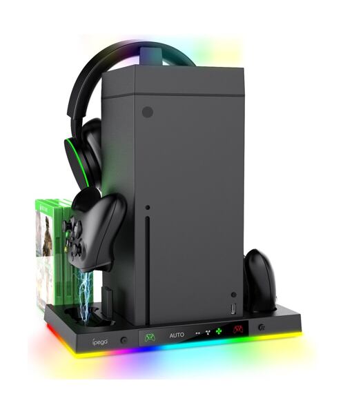 iPega XBX024S Multifunkční Nabíjecí RGB Stojan s Chlazením pro Xbox