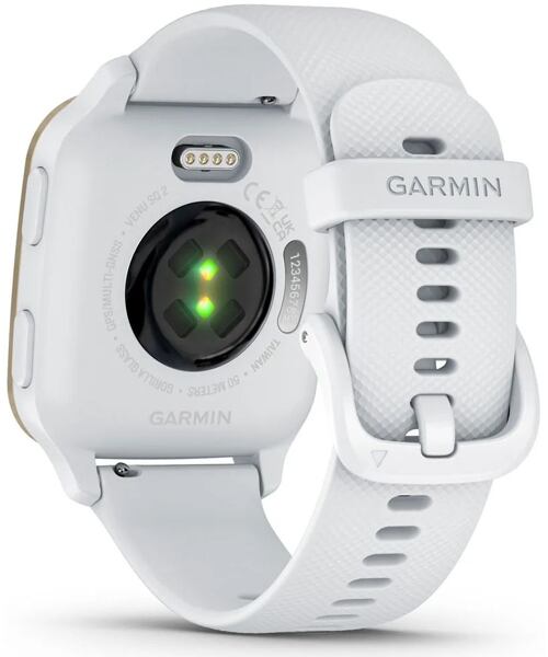 Garmin Venu Sq 2 Cream Gold / White Silicone Band