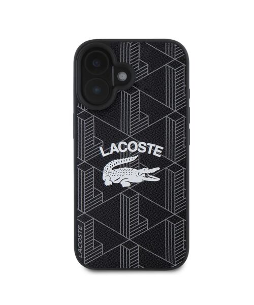 Lacoste Blend Monogram MagSafe Zadní Kryt pro iPhone 16 Black
