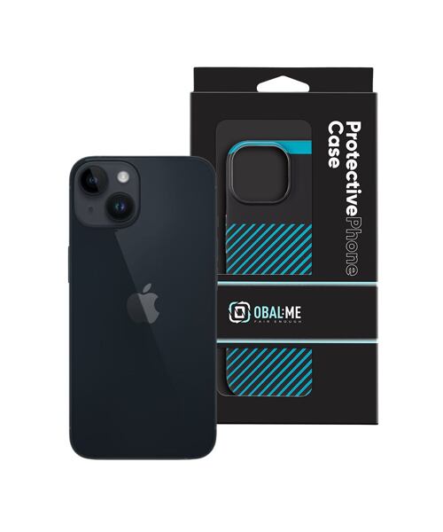 OBAL:ME Flossy Stripes Kryt pro Apple iPhone 14 Black/Teal