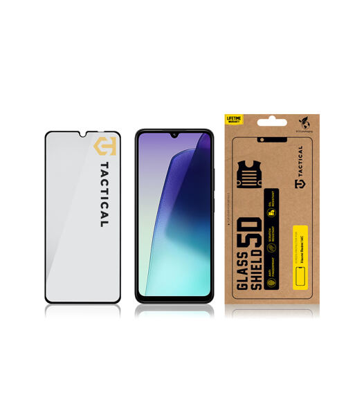 Tactical Glass Shield 5D sklo pro Xiaomi Redmi 14C 4G/A4 5G/A5 4G/Poco C75 Black