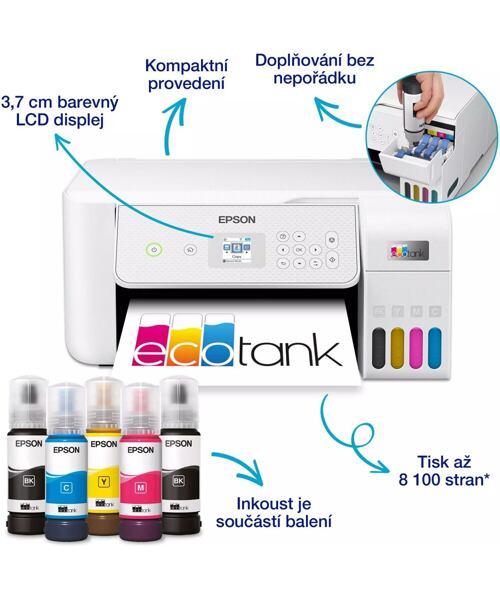 EPSON EcoTank L3286 - A4/33-15ppm/4ink/Wi-Fi/CISS/displej