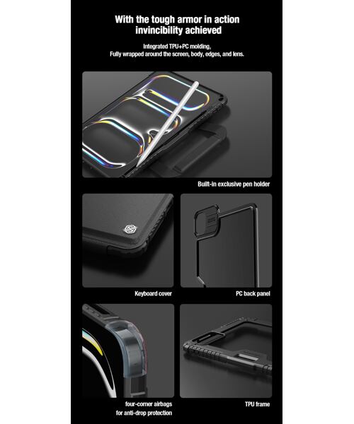 Nillkin Bumper GO Keyboard Case (Backlit Version) pro iPad Pro 11 2024 Black