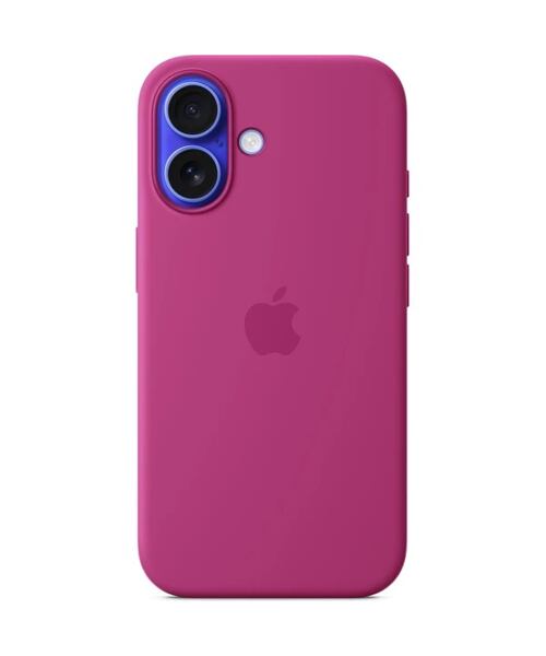 APPLE iPhone 16 Silicone Case with MS - Fuchsia