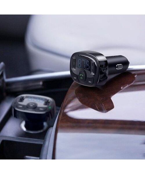 Baseus bluetooth MP3 FM Transmiter s nabíjením 2xUSB 3.4A černý