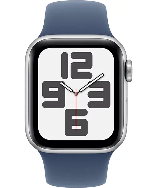 Apple Watch SE (2024) GPS+Cellular 40mm Silver Aluminium Case with Denim Sport Band S/M