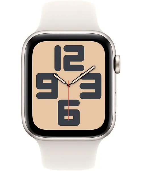 Apple Watch SE (2024) GPS+Cellular 44mm Starlight Aluminium Case with Starlight Sport Band S/M