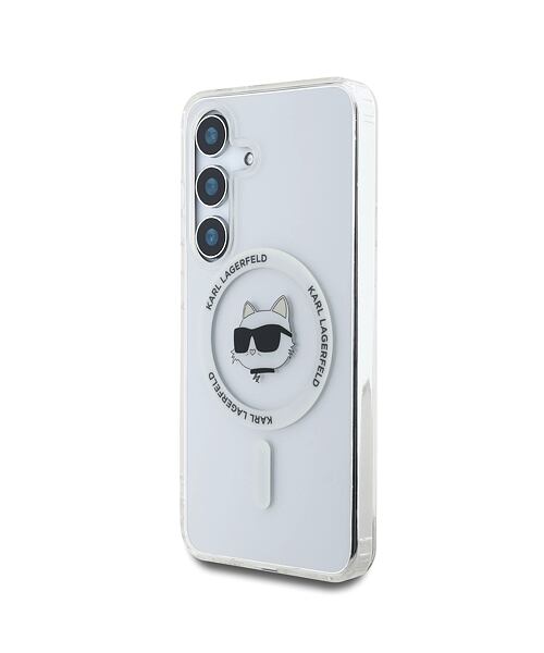 Karl Lagerfeld IML Choupette Head MagSafe Zadní Kryt pro Samsung Galaxy S25+ Transparent