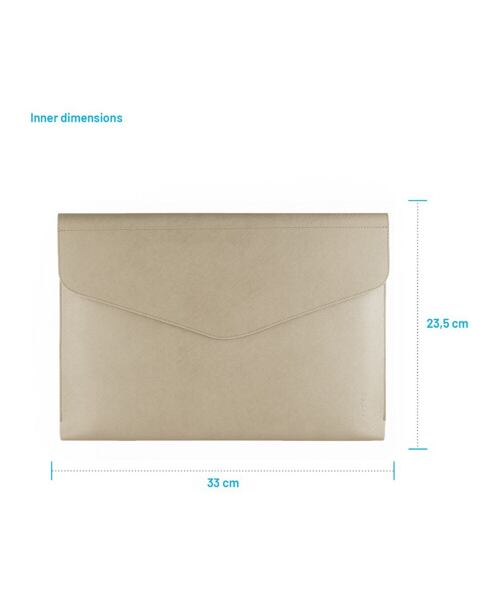 Pouzdro FIXED Siena pro notebooky a tablety o úhlopříčce do 13", krémové