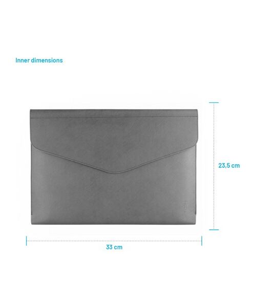 Pouzdro FIXED Siena pro notebooky a tablety o úhlopříčce do 13", šedé