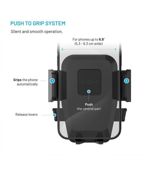 Univerzální držák do auta FIXED Iconiq Dash s nalepovací nohou na palubní desku, černý