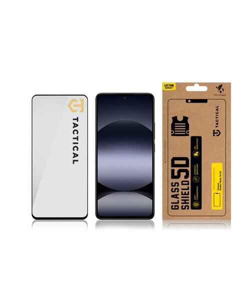 Tactical Glass Shield 5D sklo pro Xiaomi Redmi Note 14 4G/5G/Poco X7 Pro 5G Black