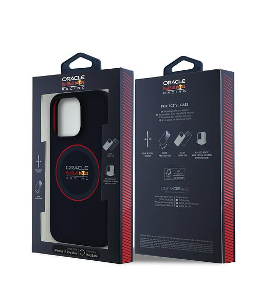 Red Bull Silicone Red Ring MagSafe Zadní Kryt pro iPhone 16 Pro Max Navy