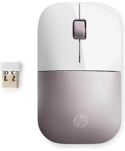 HP myš - Z3700 Mouse, Wireless, White/Pink