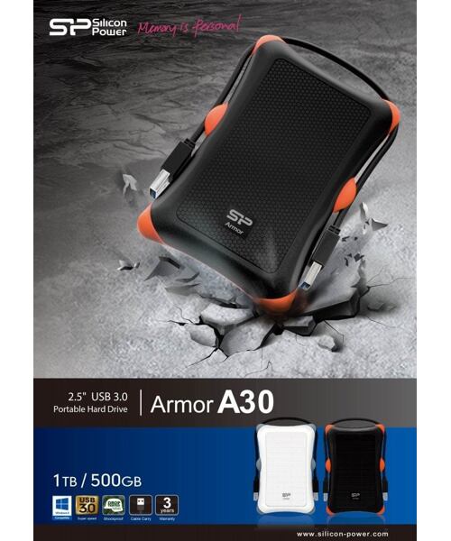 Silicon Power Armor A30 1TB, oranžovo-černý