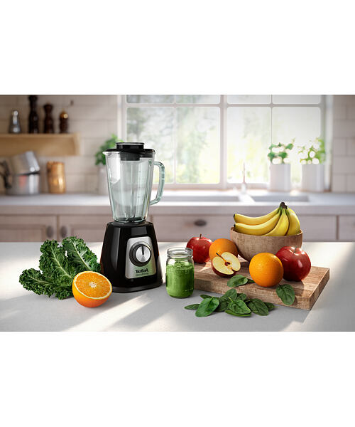 Tefal BlendForce II BL4358 mixér 1,25 l Stojací mixér 800 W Černá, Broušená ocel