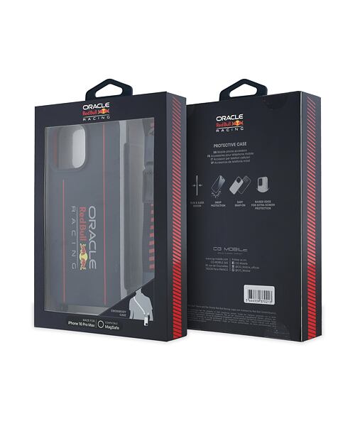 Red Bull Silicone Vertical Logo MagSafe Zadní Kryt + Crossbody Popruh pro iPhone 16 Pro Max Navy