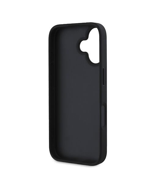 Guess PU Grained 4G Metal Logo Zadní Kryt pro iPhone 16 Black