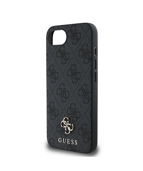 Guess PU 4G Small Metal Logo MagSafe Zadní Kryt pro iPhone 16e Grey